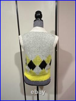 AllSaints Diamond Intarsia Hove Sleeveless Pullover Sweater Vest New Sz M
