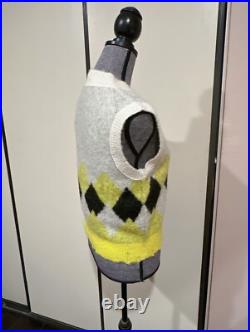 AllSaints Diamond Intarsia Hove Sleeveless Pullover Sweater Vest New Sz M