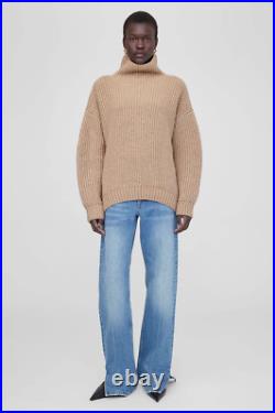 Anine Bing Sydney Alpaca Wool Turtleneck Sweater Womens Jumper Knit Relaxed Fit Anine Bing Sydney Alpaca Wool Turtleneck Sweater Womens Jumper Knit Relaxed Fit