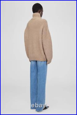Anine Bing Sydney Alpaca Wool Turtleneck Sweater Womens Jumper Knit Relaxed Fit