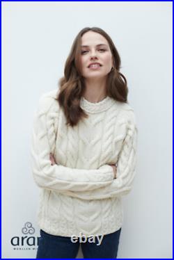 Aran Woollen Mills Ladies Supersoft Merino Aran Pullover Aran Woollen Mills Ladies Supersoft Merino Aran Pullover