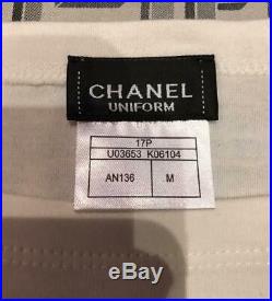 Auth CHANEL CC Logo Sweater Ecru Beige Uniform size M EU 42-46