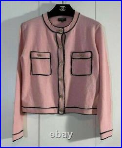 Auth Chanel 2021 Pink Cardigan Size38 Us6