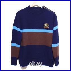 Auth DAMA collection Navy Dark Brown Light Blue Women's Sweater