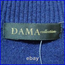 Auth DAMA collection Navy Dark Brown Light Blue Women's Sweater