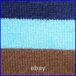 Auth DAMA collection Navy Dark Brown Light Blue Women's Sweater Auth DAMA collection Navy Dark Brown Light Blue Women's Sweater