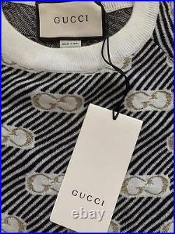 Auth Gucci 2019 Logo Knit Sweater Sizem Us6 Us8