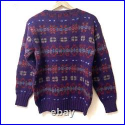 Auth RalphLauren Purple Red Multi Women's Sweater