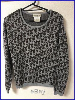 Authentic Christian Dior Vintage Trotter Monogram Sweater Knit Size 42 US 12 M