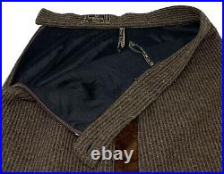Authentic FENDI Vintage Logo High Neck Sweater Skirt Set #40 Wool Brown Rank AB