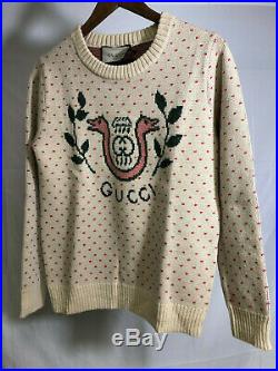 Authentic New Gucci Sweater Size M Women's Snake Print Top