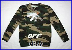Authentic Off White sweatshirt new men camouflage sweater hoodie S M L XL XXL