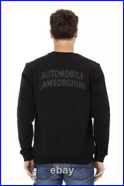 Automobili Lamborghini Black Cotton Sweater for Men
