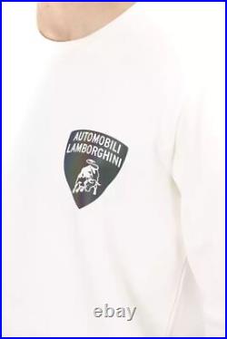Automobili Lamborghini White Cotton Sweater for Men