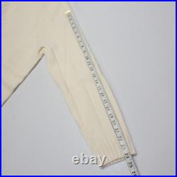 Autumn Cashmere NWT Ribbed Raglan Pullover Sweater Size M in Ivory Wool Blend