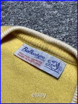 BALLANTYNE Men's Cashmere Cardigan/Sweater 100% Pure Cashmere Size Medium