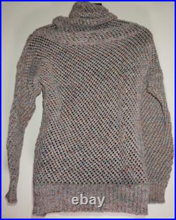 BLESS N°28 Women's Vintage Oversize Loose Cable Knit Multicolor Sweater Size M