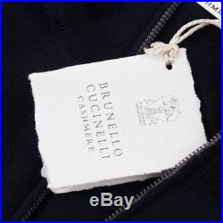 BRUNELLO CUCINELLI Lightweight Wool-Cashmere Zip Cardigan Sweater M (Eu 50) $945