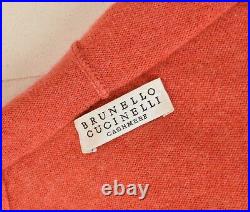 BRUNELLO CUCINELLI Women's 100% Cashmere Bell Sleeve Hooded Sweater Pink M