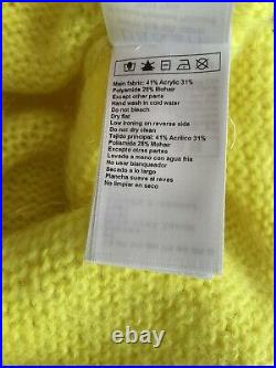Ba&sh Italy Womens Yellow Crew-Neck Drop-Shoulder Sweater M NWT