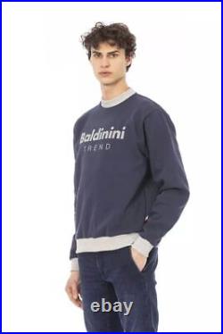 Baldinini Trend Blue Cotton Sweater for Men