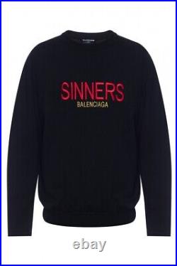 Balenciaga Sinners Black Sweater Size M