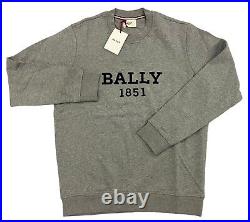 Bally Gray Cotton Crewneck Sweater Size Medium