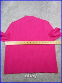 Balmain Paris Sweater Womens Medium Pink Knit Cardigan