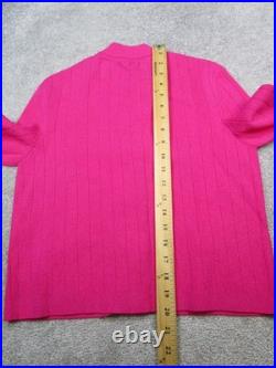 Balmain Paris Sweater Womens Medium Pink Knit Cardigan