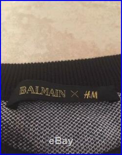 Balmain x H&M Black and White Chevron Sweater/Jumper med