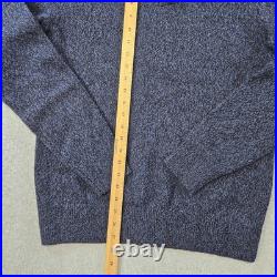 Banana Republic Sweater Mens M Blue Crew Neck Pullover Chunky-Knit Wool Nylon