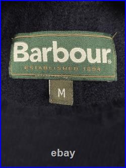 Barbour High Funnel Neck Sweater Jumper Dark Blue 100% Men's Size Medium