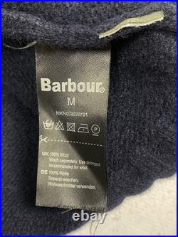 Barbour High Funnel Neck Sweater Jumper Dark Blue 100% Men's Size Medium Barbour High Funnel Neck Sweater Jumper Dark Blue 100% Men's Size Medium