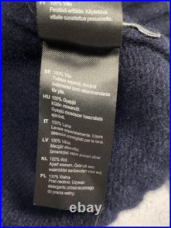 Barbour High Funnel Neck Sweater Jumper Dark Blue 100% Men's Size Medium Barbour High Funnel Neck Sweater Jumper Dark Blue 100% Men's Size Medium