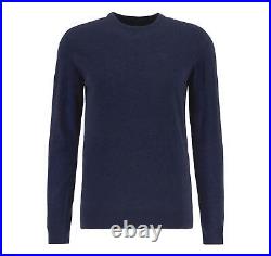 Barbour Men's Crew Neck Sweater in Lambswool MKN0345NY71 Color Navy Barbour Men's Crew Neck Sweater in Lambswool MKN0345NY71 Color Navy
