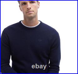 Barbour Men's Crew Neck Sweater in Lambswool MKN0345NY71 Color Navy Barbour Men's Crew Neck Sweater in Lambswool MKN0345NY71 Color Navy