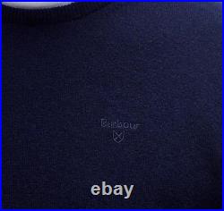 Barbour Men's Crew Neck Sweater in Lambswool MKN0345NY71 Color Navy Barbour Men's Crew Neck Sweater in Lambswool MKN0345NY71 Color Navy