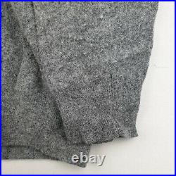 Barbour Sweater Jumper Men's Size Fits M Dark Grey V Neck Long Sleeve 100% Wool