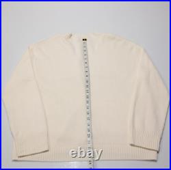 Be You NWT Cardigan Sweater Size Medium in Solid Ivory 100% Cashmere