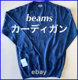 Beams Knit Cardigan Sweater Navy Unused