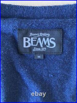 Beams Knit Cardigan Sweater Navy Unused