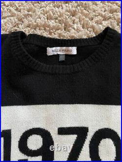 Bella Freud 1970 Black & White Merino Wool Jumper Sweater M