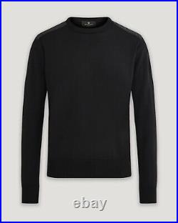 Belstaff Kerrigan Mens Crew Neck Sweater in Black or Navy S 2XL Save 50%