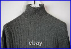 Black Fleece x Thom Browne Gray Cropped 100% Cashmere Turtleneck Size 2 M Medium