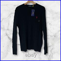 Black Polo Ralph Lauren Cable-Knit Sweater Size M