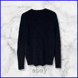 Black Polo Ralph Lauren Cable-Knit Sweater Size M