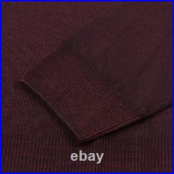 Boglioli Slim-Fit Burgundy Garment-Dyed Extrafine Merino Wool Sweater M NWT