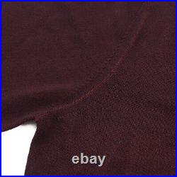 Boglioli Slim-Fit Burgundy Garment-Dyed Extrafine Merino Wool Sweater M NWT