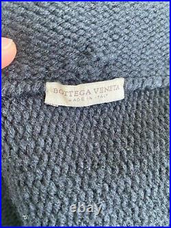 Bottega Veneta Pure Thick Cashmere Sweater Long Sleeve L US8 Mock Neck, Black