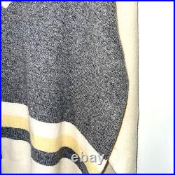Braemar Womens Lambswool Sweater Unisex Size Medium Made In Scotland Gray Cream